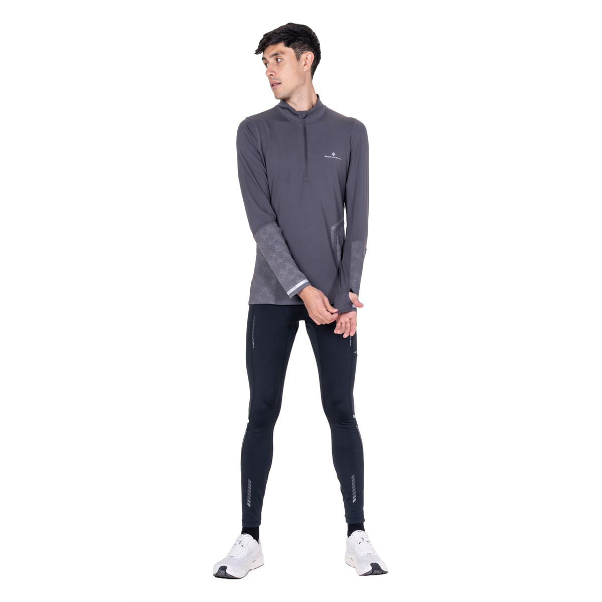 Ronhill Men's Tech Reflect Half Zip Base Layer Top (Oxide/Reflect)