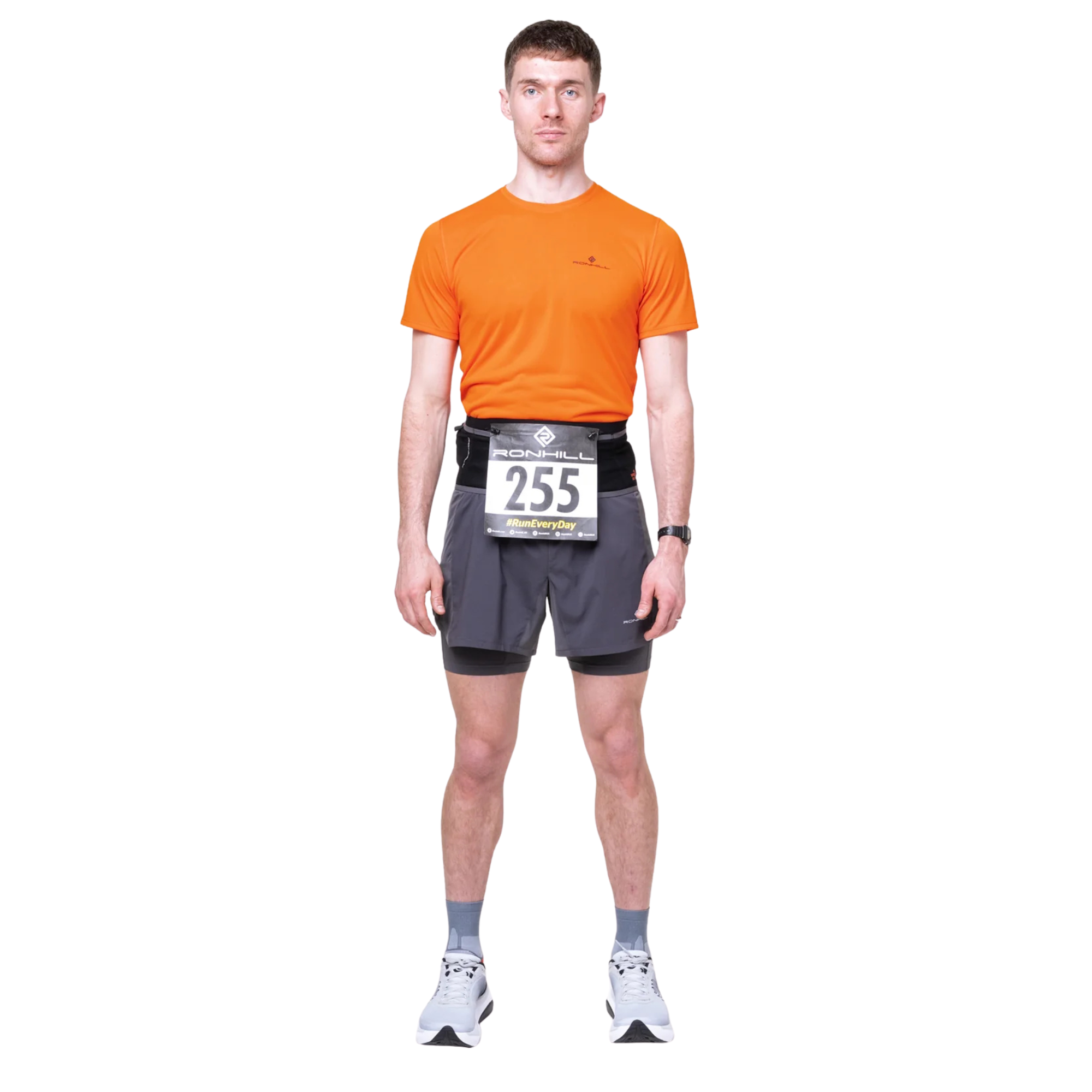 Ronhill Unisex Speed 360 Running Belt (Black/Ronhill Red)