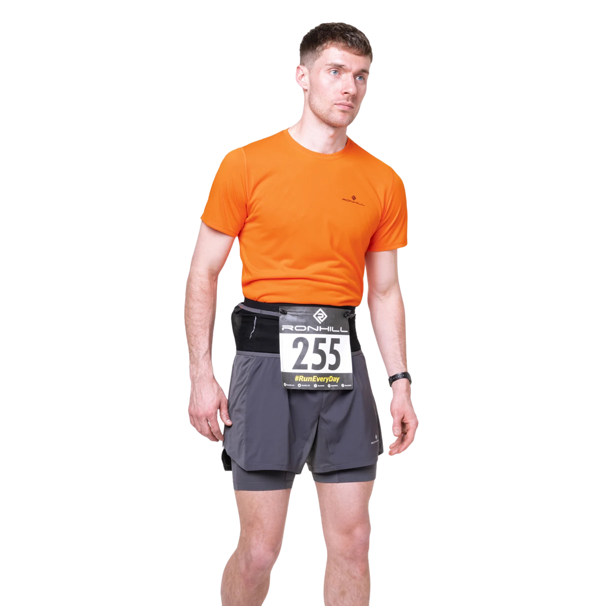 Ronhill Unisex Speed 360 Running Belt (Black/Ronhill Red)