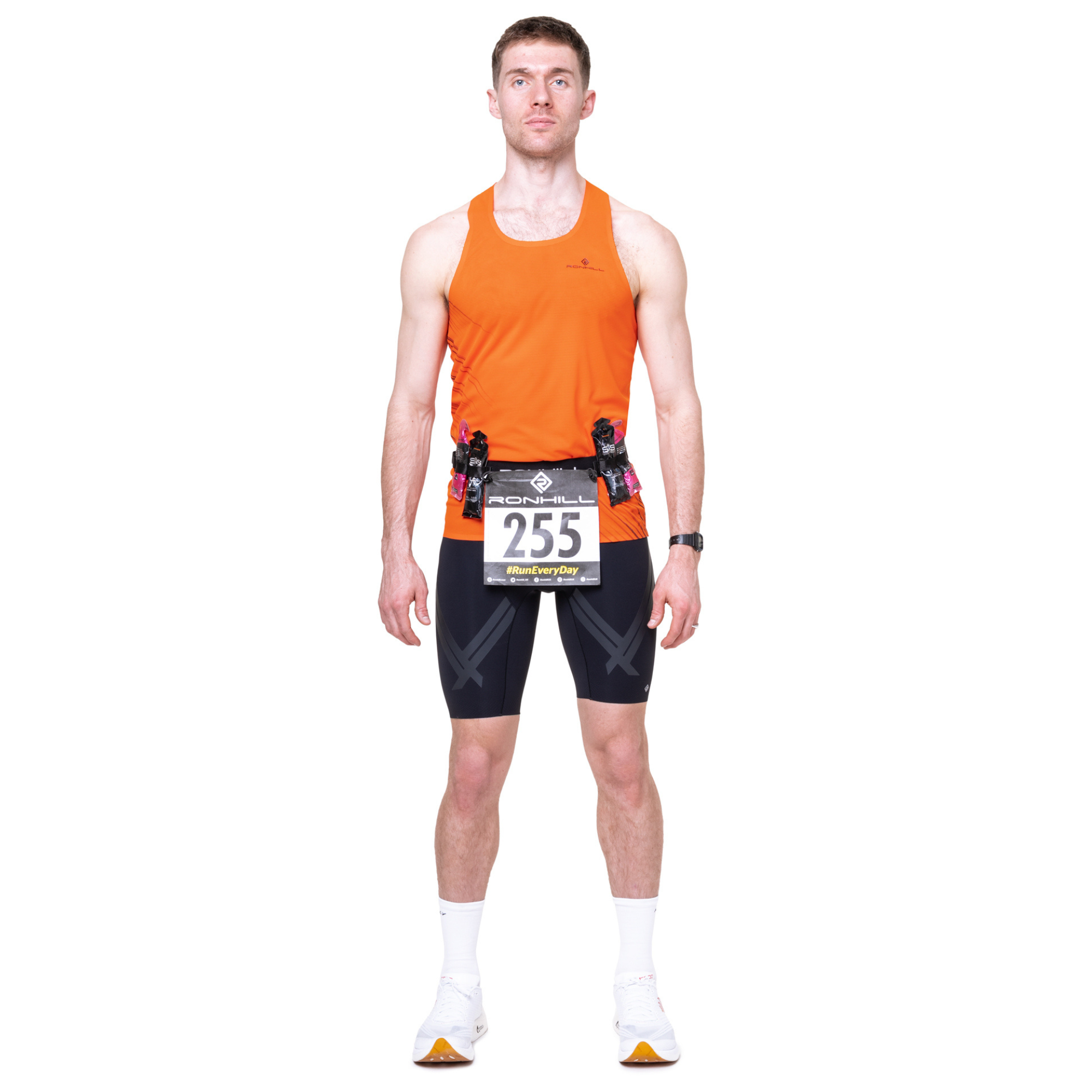 Ronhill Unisex Race Number Belt (All Black)