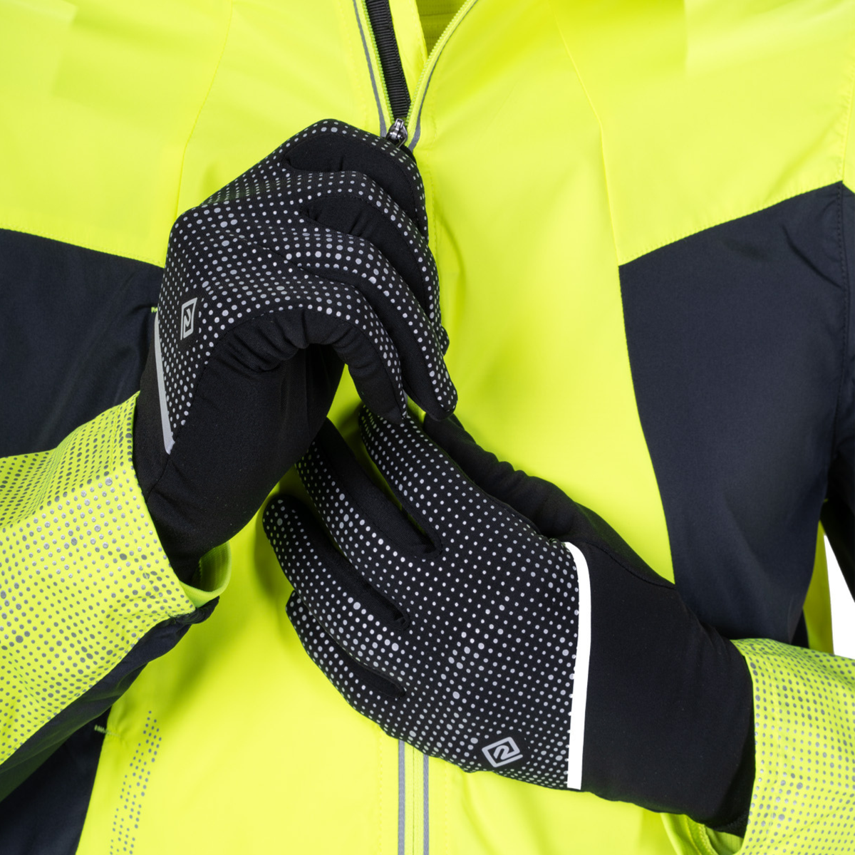 Ronhill Unisex Reflect Gloves (Black/Reflect)