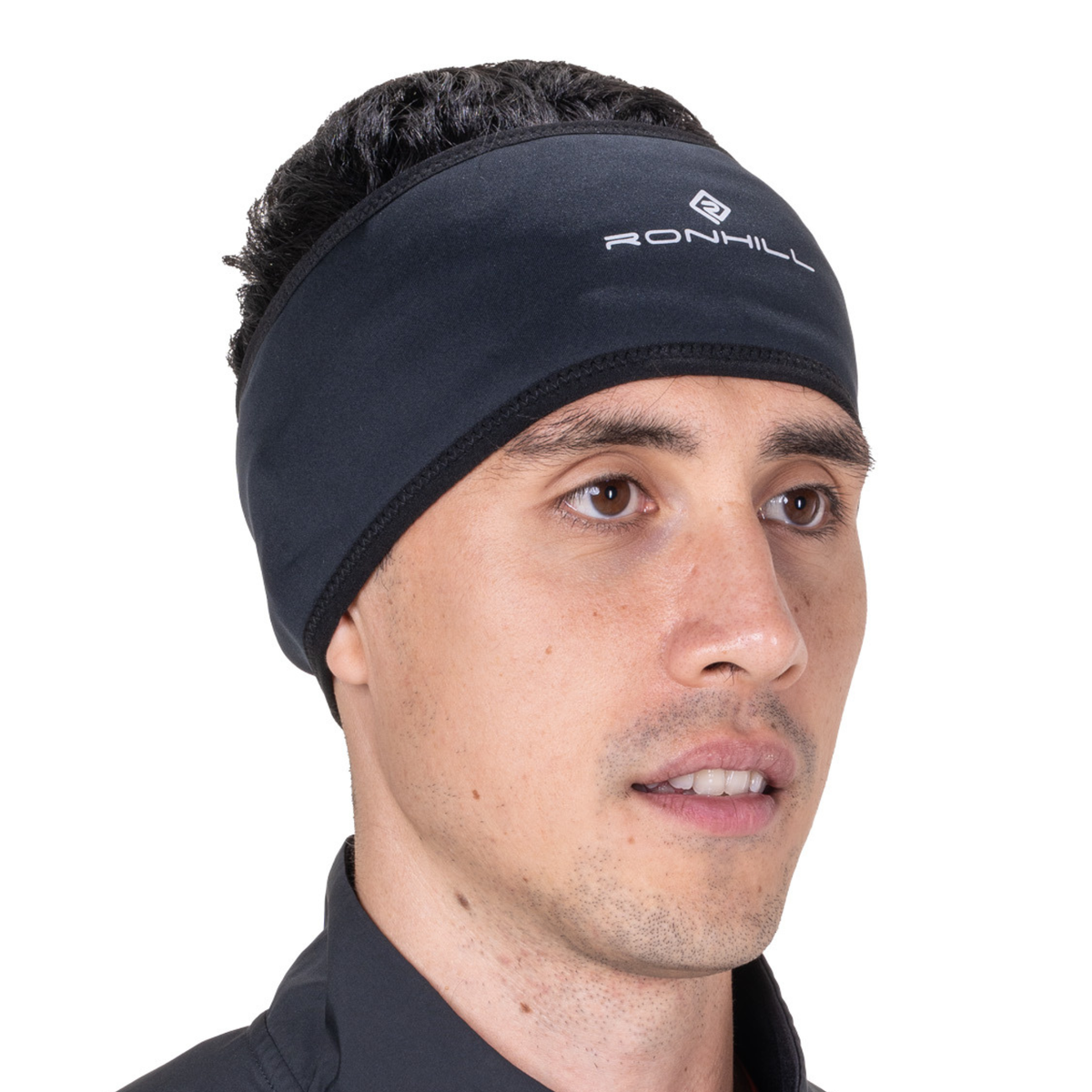 Ronhill Unisex Wind-Block Headband (All Black)