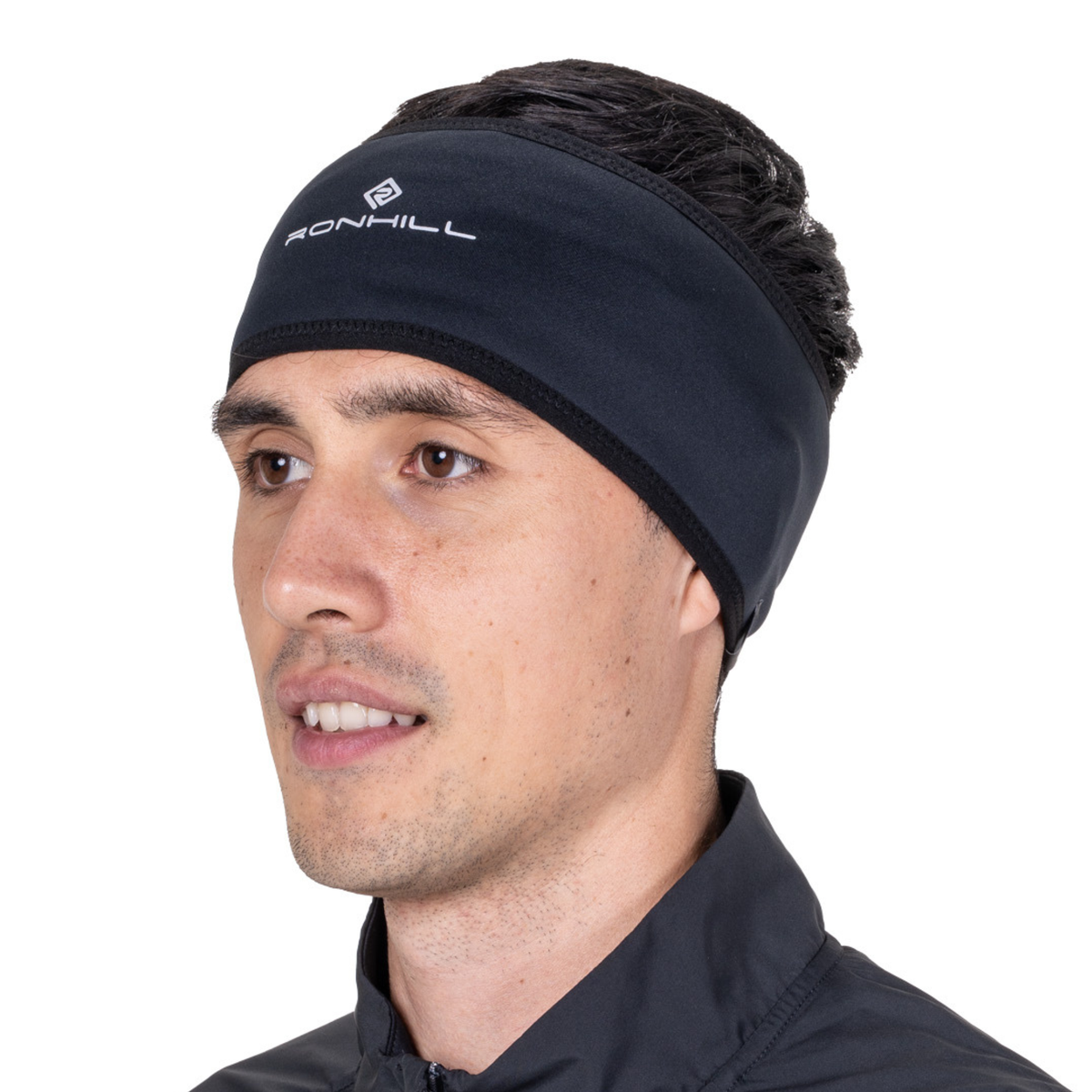 Ronhill Unisex Wind-Block Headband (All Black)