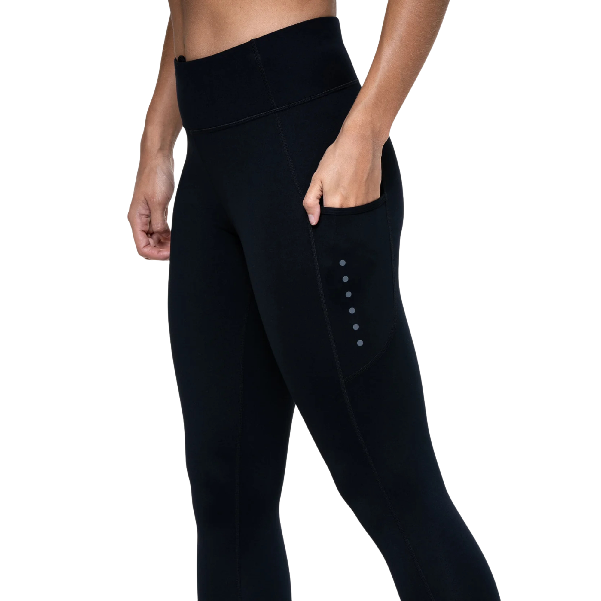 Ronhill Women's Core Crop Tights (Black/Bright White)