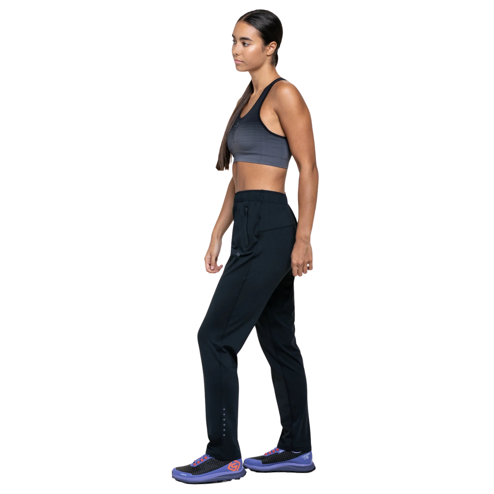 Ronhill Women's Core Slim Fit Trackster Trousers (All Black)