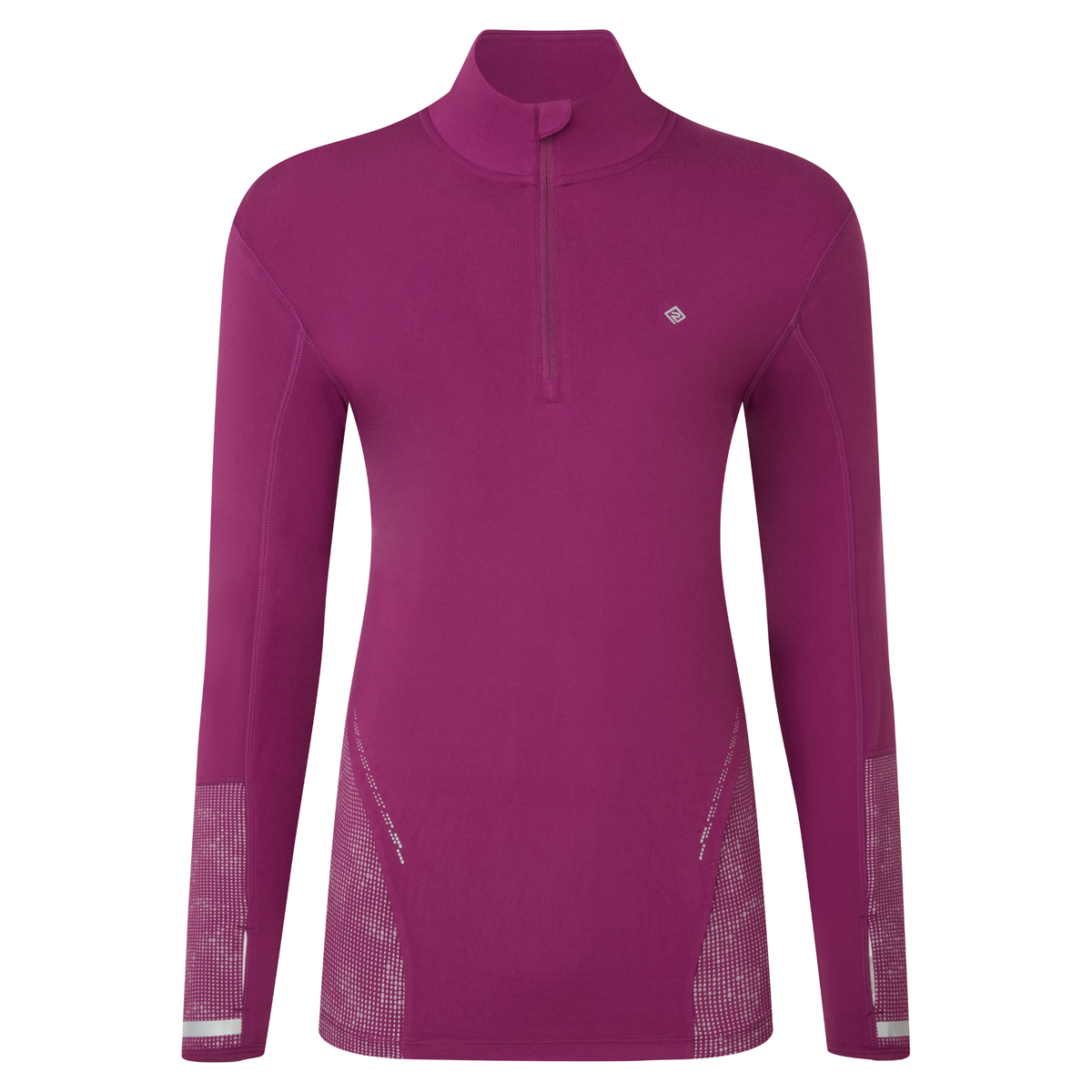 Ronhill Women's Tech Reflect Half Zip Base Layer Top (Blackcurrant/Reflect)