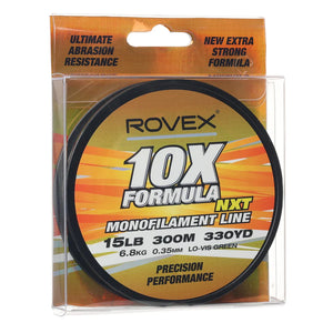 Rovex 10X Formula Monofilament (300m/15lbs/0.35mm)(Green)