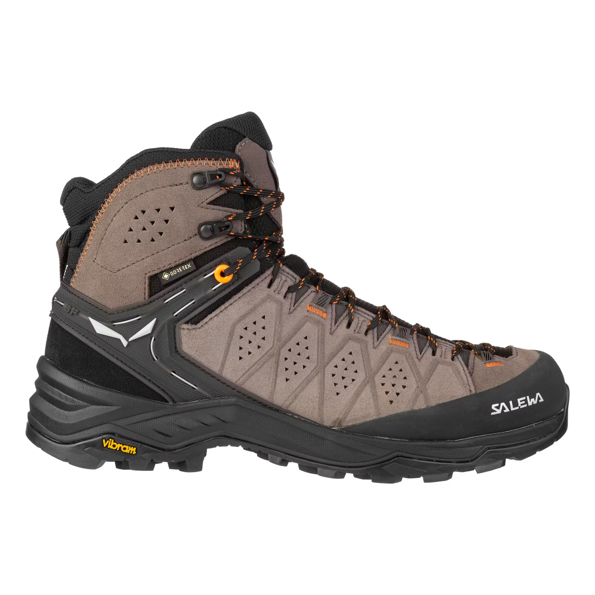 Salewa Men's Alp Trainer 2 Gore-Tex Mid Trail Boots (Wallnut/Fluo Orange)