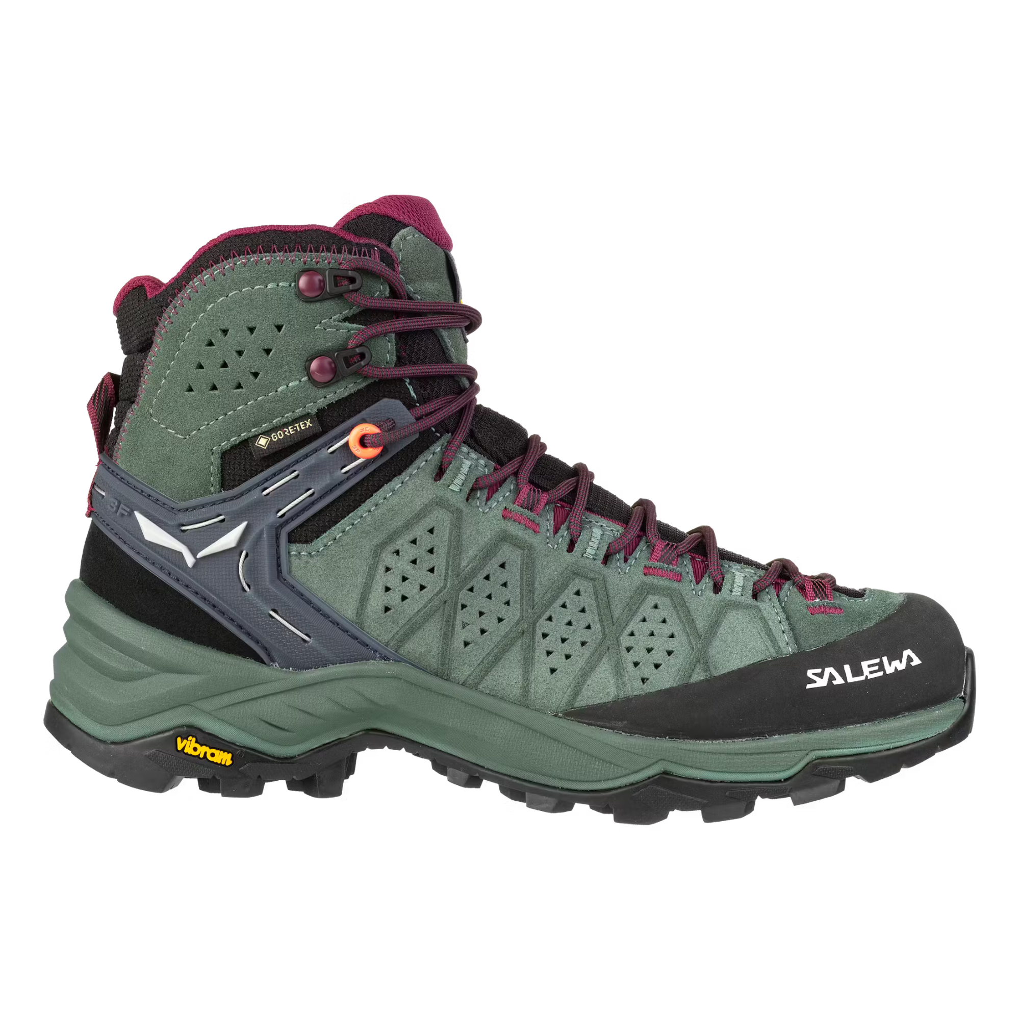 Salewa Women's Alp Trainer 2 Gore-Tex Mid Trail Boots (Duck Green/Rhododendon)