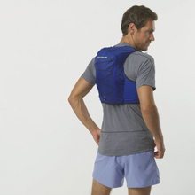 Load image into Gallery viewer, Salomon Active Skin 8 Running Backpack (Nautical Blue/Mood Indigo)
