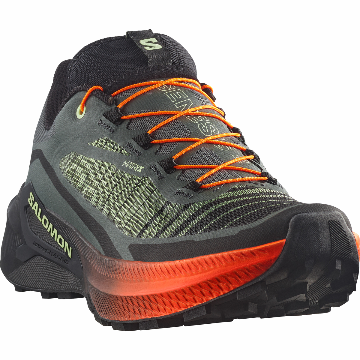 Salomon Men's Genesis 2 Trail Running Shoes (Urban Chic/Black/Lime Cream)