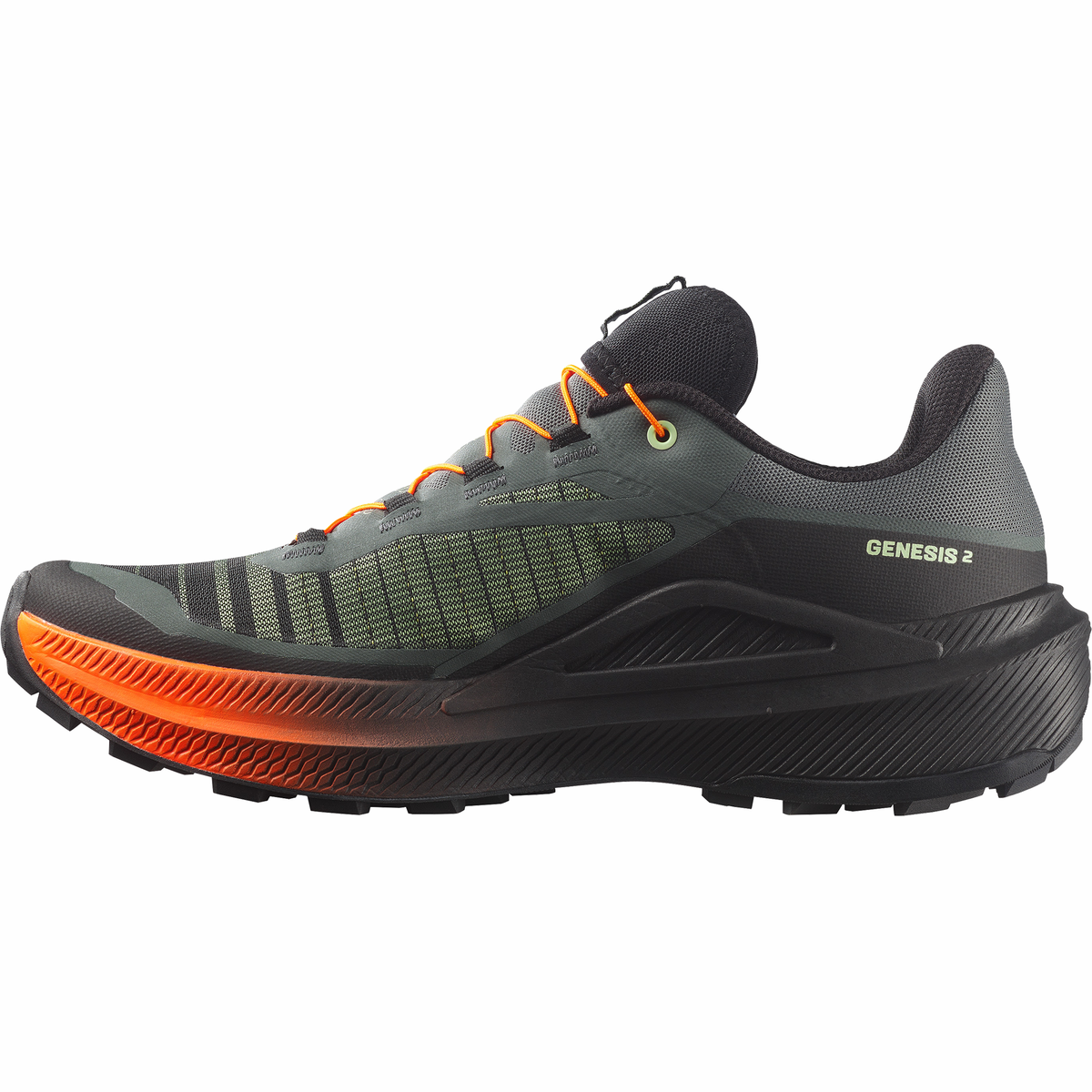 Salomon Men's Genesis 2 Trail Running Shoes (Urban Chic/Black/Lime Cream)