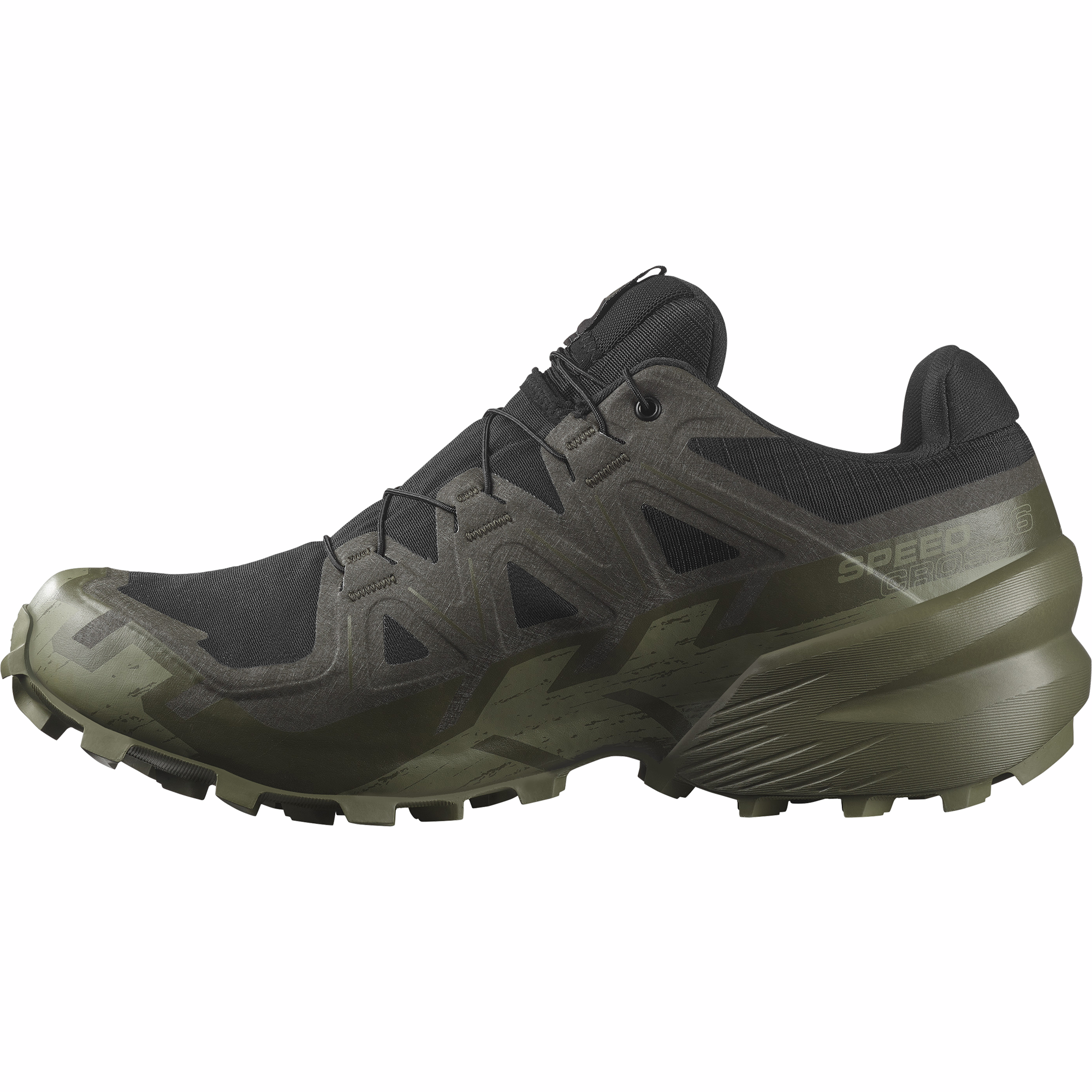Salomon Men's Speedcross 6 Gore-Tex Trail Running Shoes Black Peat Deep Lichen Green L47584100
