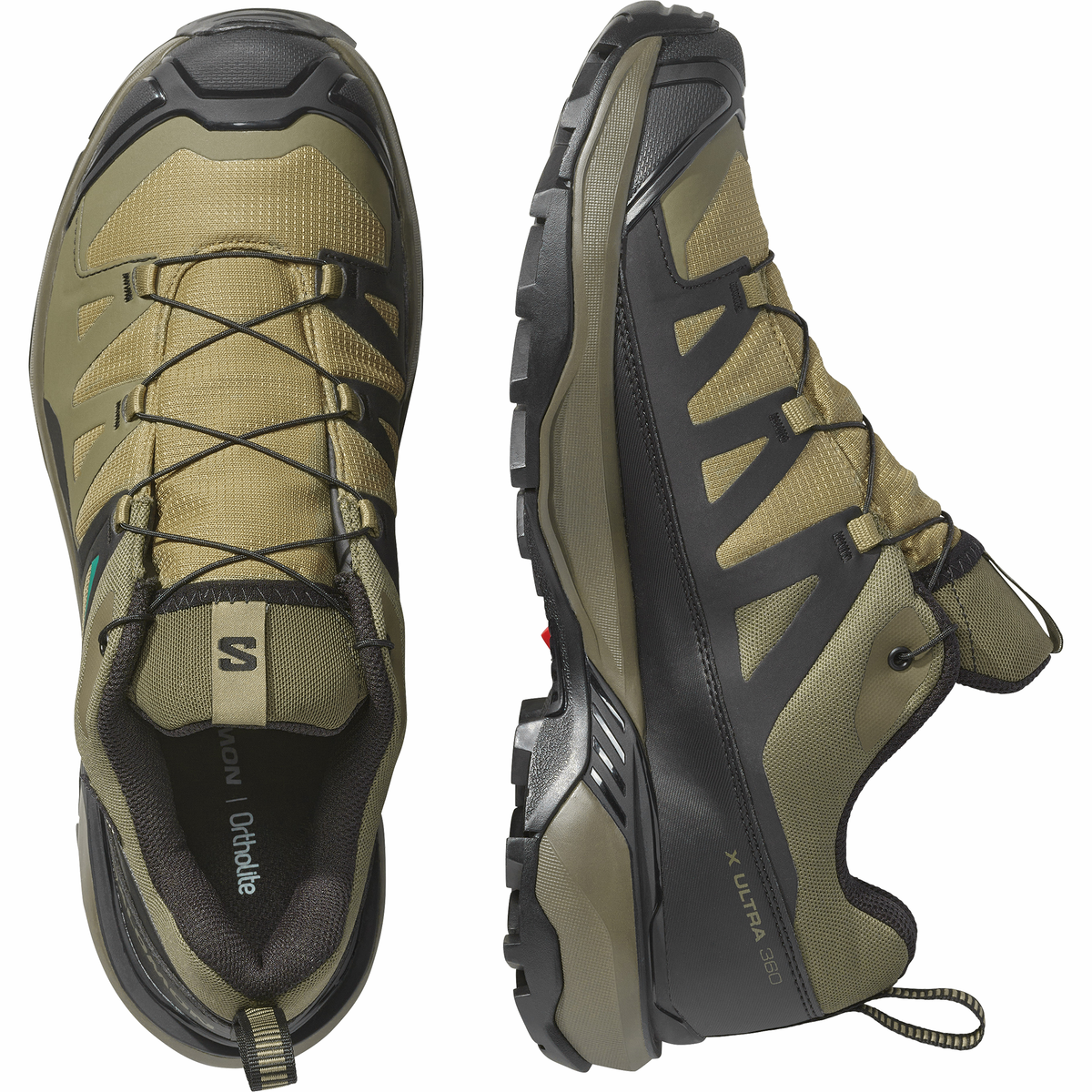 Salomon Men's X Ultra 360 Gore-Tex Trail Shoes (Olive Night/Black/Martini Olive)