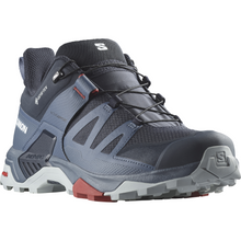 Load image into Gallery viewer, Salomon Men&#39;s X Ultra 4 Gore-Tex Trail Shoes (Carbon/Bering Sea/Pearl Blue)
