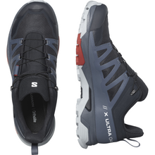 Load image into Gallery viewer, Salomon Men&#39;s X Ultra 4 Gore-Tex Trail Shoes (Carbon/Bering Sea/Pearl Blue)
