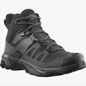 Salomon Men's X Ultra 4 Gore-Tex Mid Trail Boots - WIDE FIT (Black/Magnet/Pearl Blue)