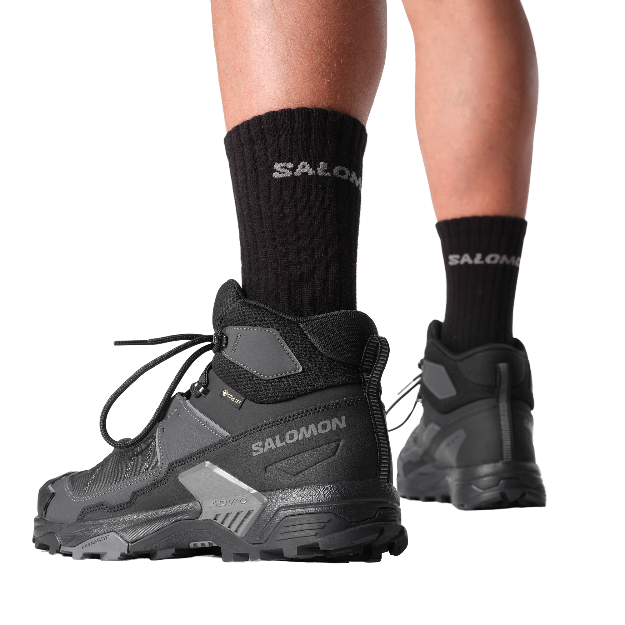 Salomon Men's X Ultra 5 Gore-Tex Wide Fit Mid Trail Boots (Black/Asphalt/Castlerock)