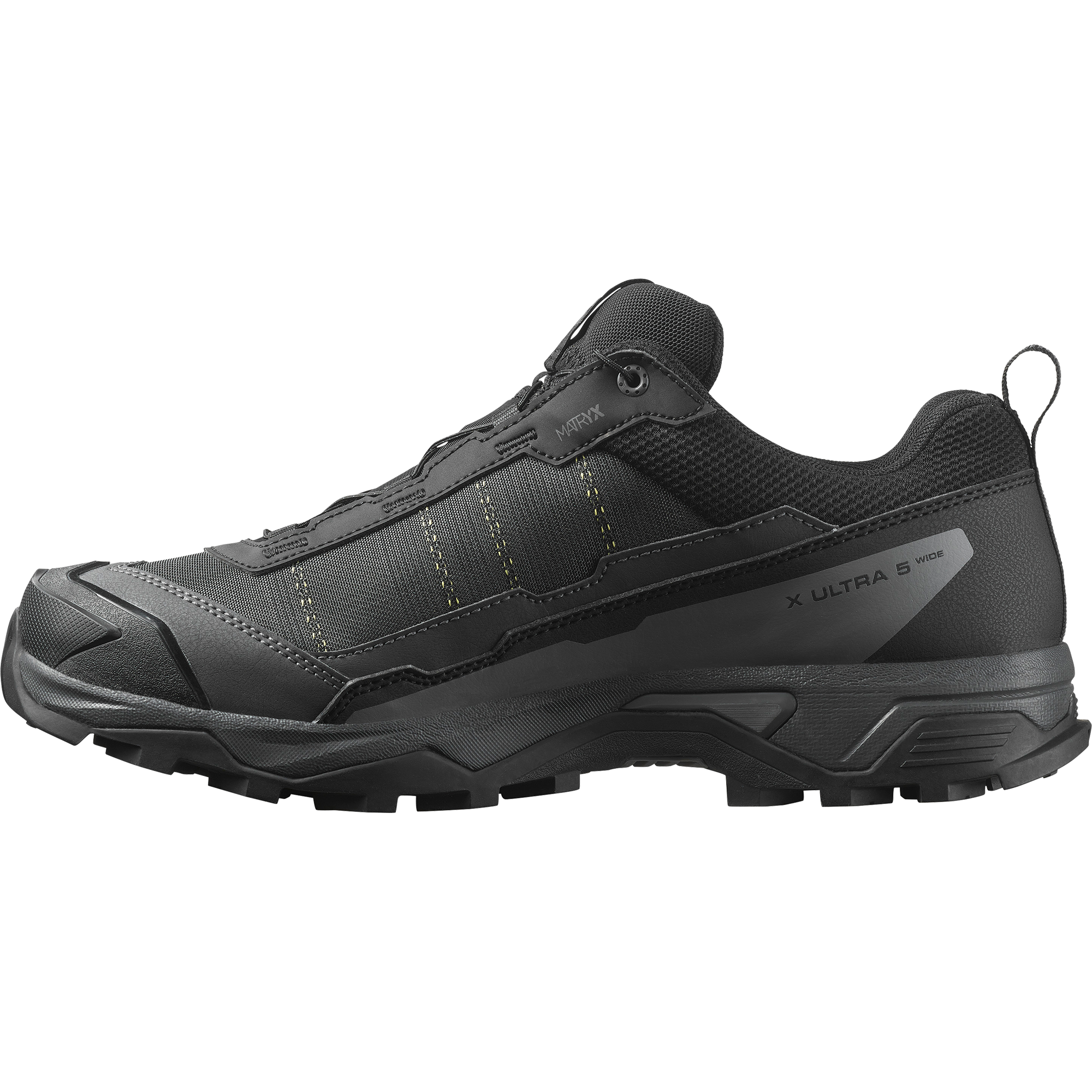 Salomon Men's X Ultra 5 Gore-Tex Wide Fit Trail Shoes (Black/Asphalt/Castlerock)