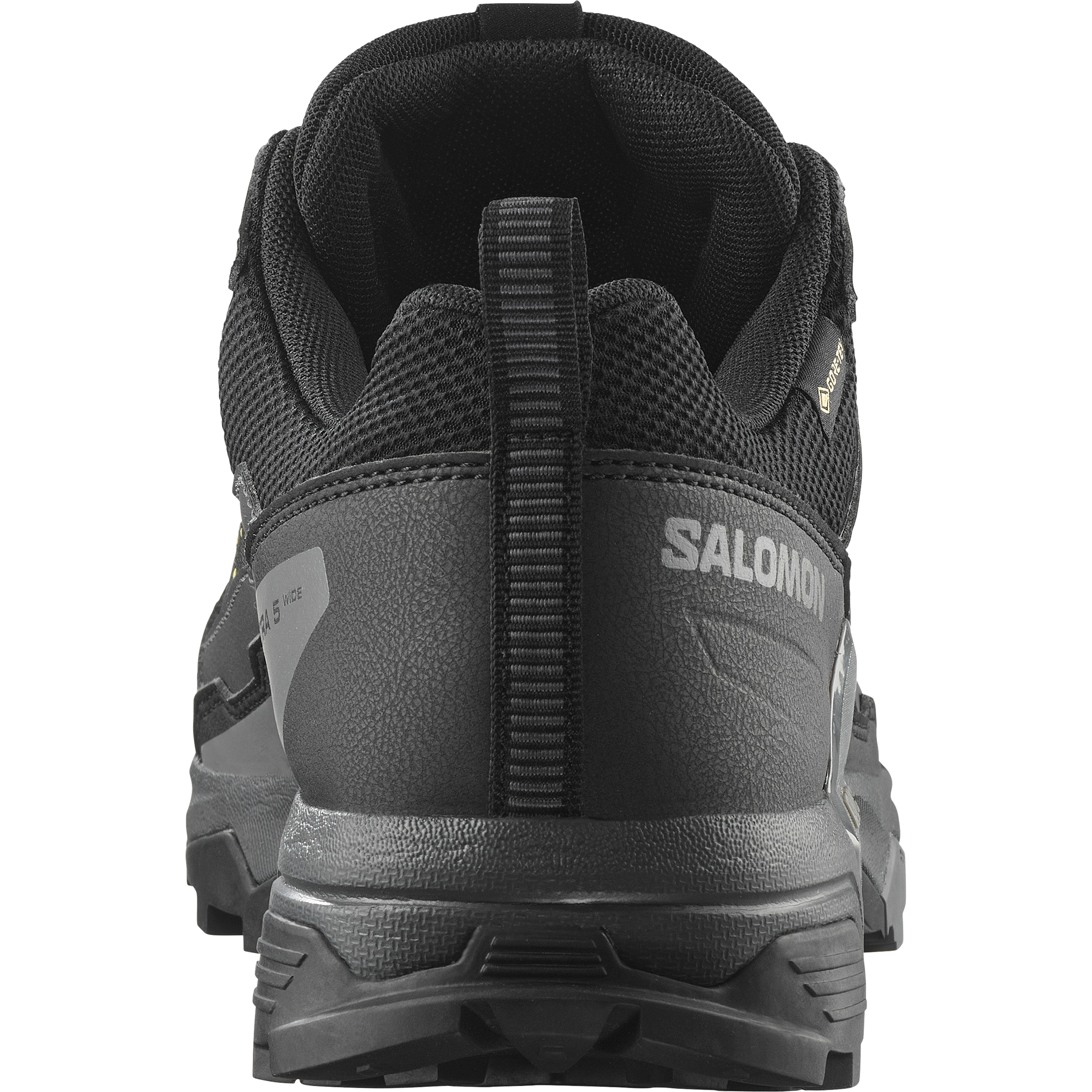 Salomon Men's X Ultra 5 Gore-Tex Wide Fit Trail Shoes (Black/Asphalt/Castlerock)