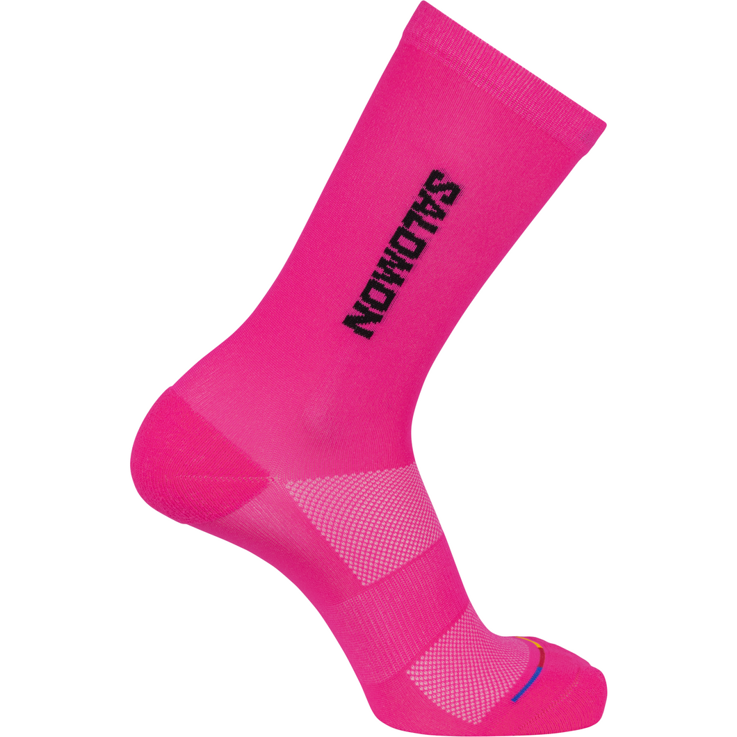 Salomon Unisex 365 Crew Length Socks (Knockout Pink/Black)