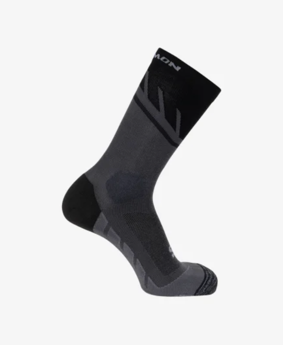 Salomon Unisex Speedcross Crew Length Socks (Black/Magnet/Quarry)