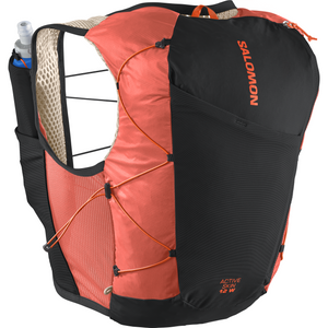 Salomon Women's Active Skin 12L Running Vest Set (Emerglow/Black)