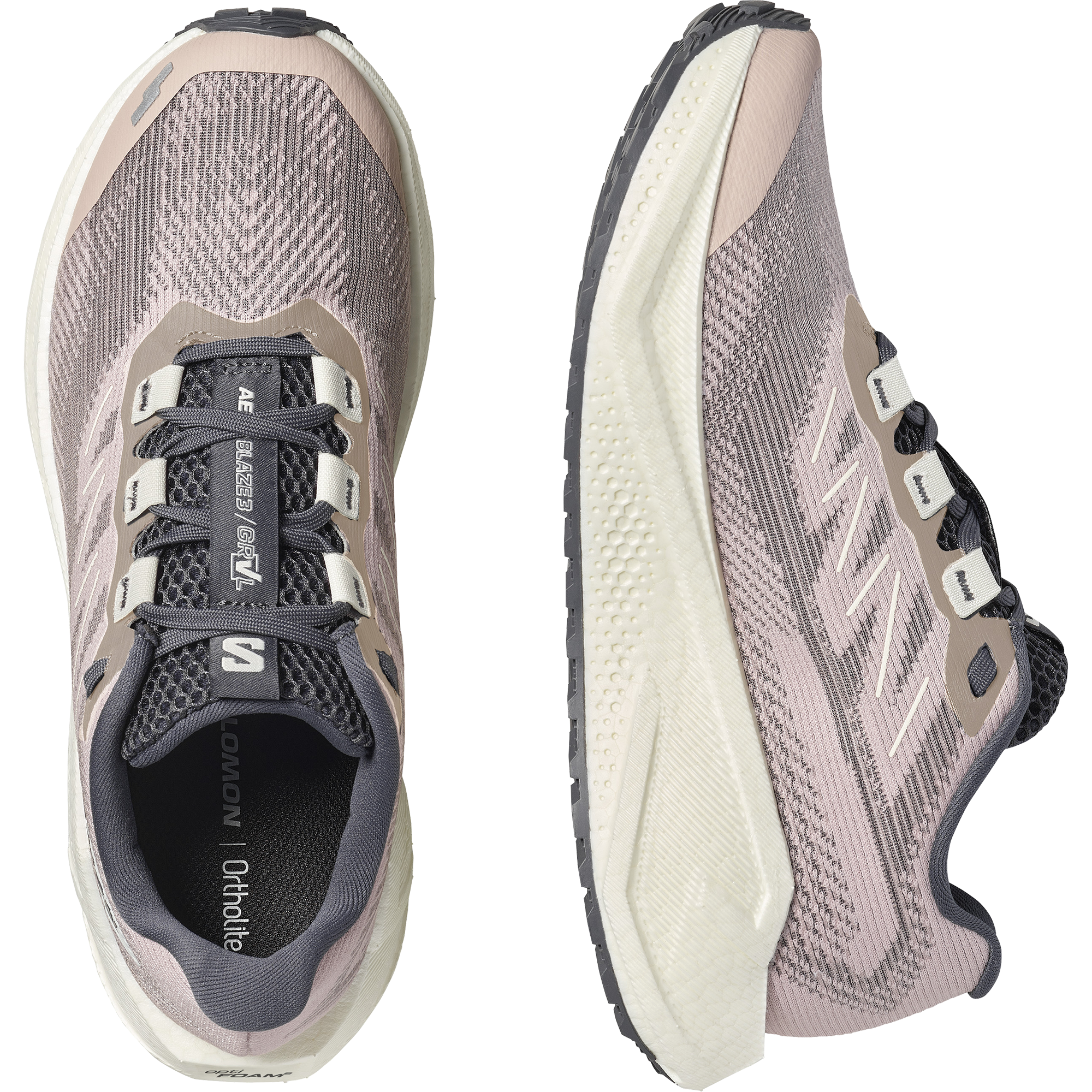 Salomon Women's Aero Blaze 3 Gravel Running Shoes (Shadow Grey/Vanilla Ice)