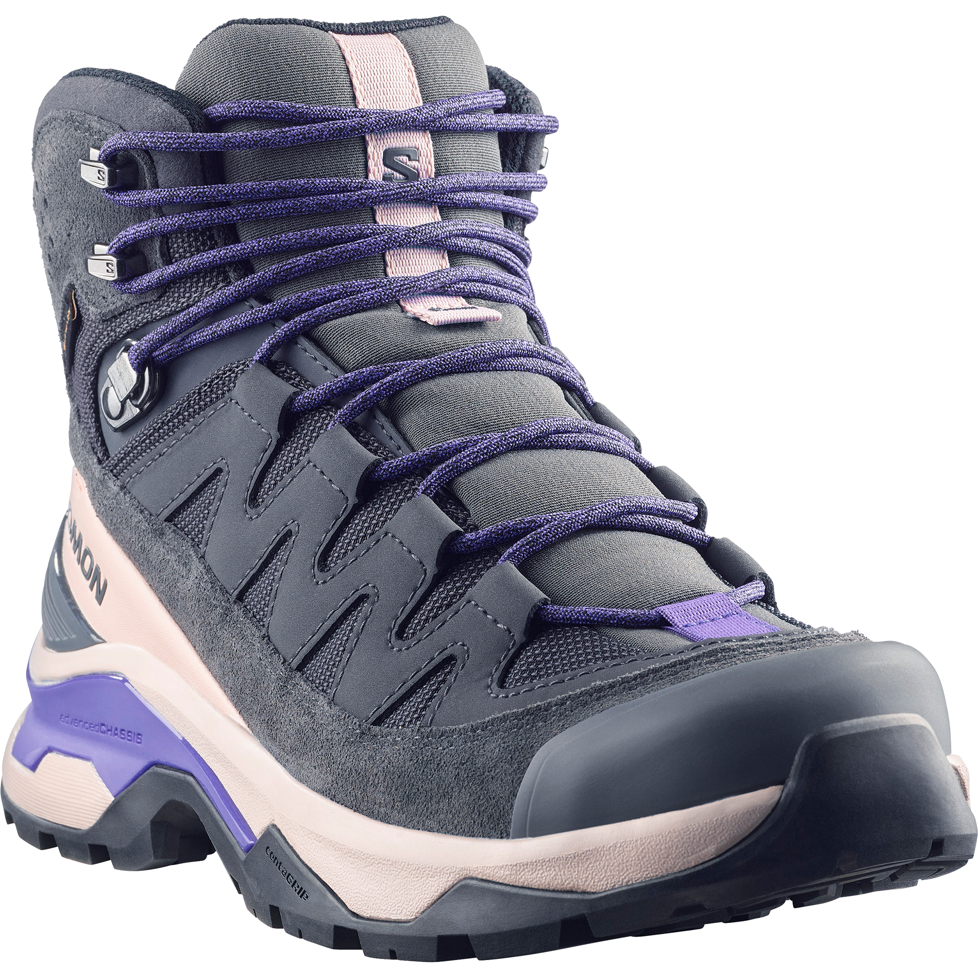 Salomon Women's Quest Echo Gore-Tex Hillwalking Boots (Asphalt/Shadow Gray/Deep Blue)