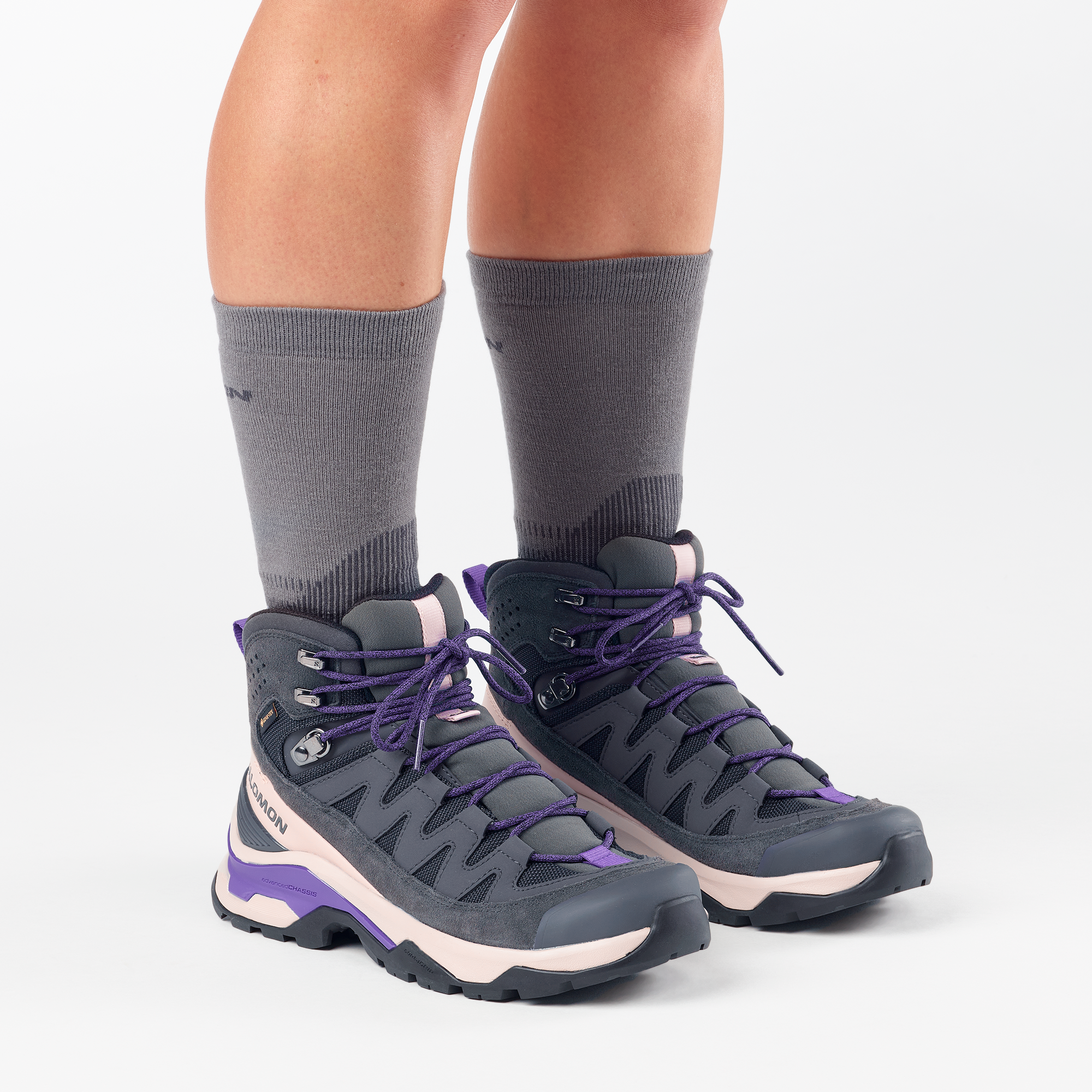 Salomon Women's Quest Echo Gore-Tex Hillwalking Boots (Asphalt/Shadow Gray/Deep Blue)