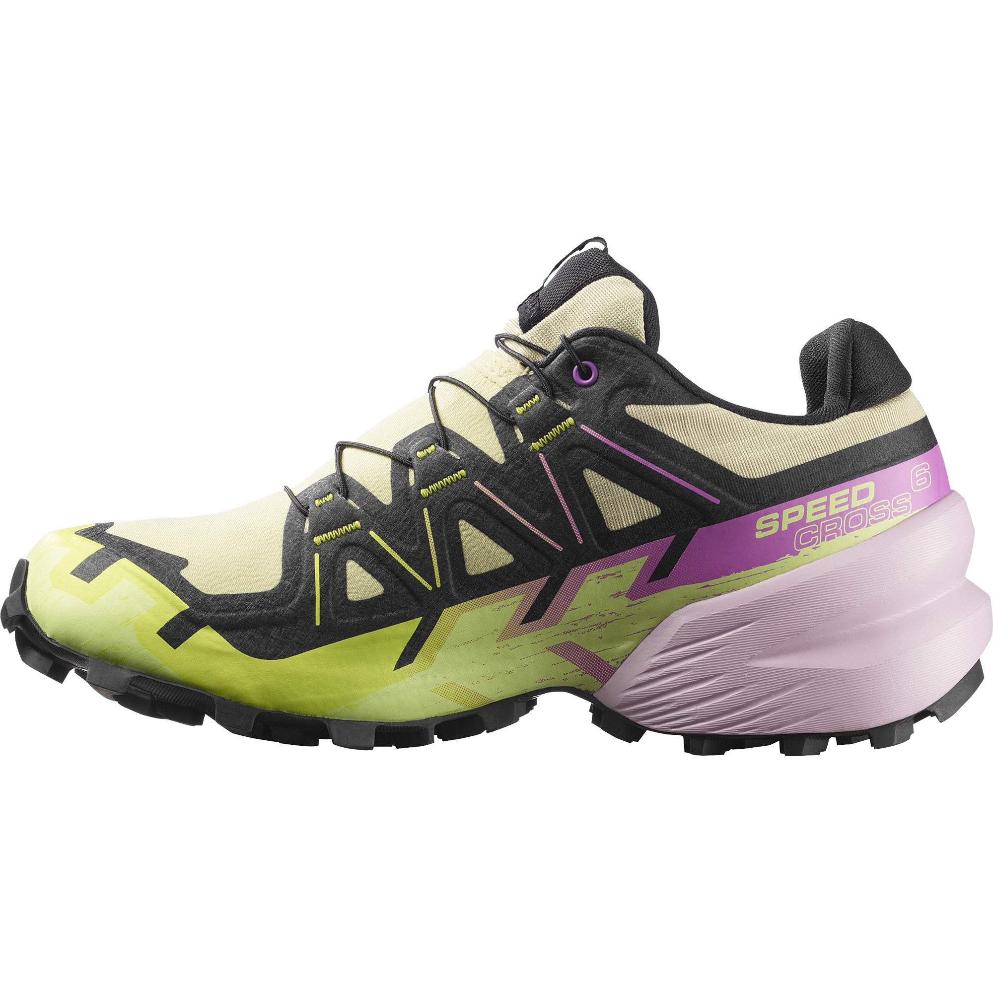 Salomon Women's Speedcross 6 Gore-Tex Trail Running Shoes (Bog/Dawn Pink)