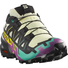 Load image into Gallery viewer, Salomon Women&#39;s Speedcross 6 Gore-Tex Trail Running Shoes (Transparent Yellow/Black/Waterfall)
