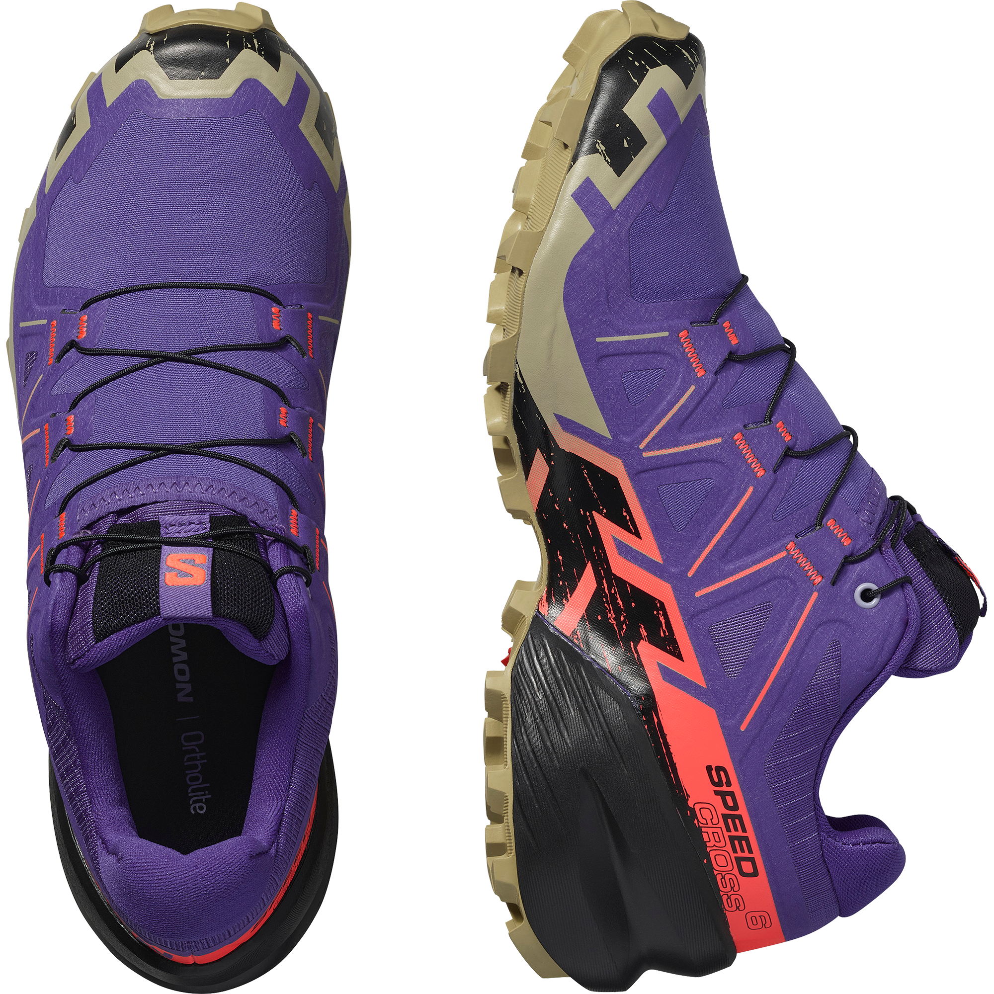 Salomon Women's Speedcross 6 Trail Running Shoes (Liberty/Black/Neon Flame)