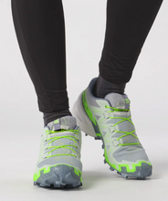 Load image into Gallery viewer, Salomon Women&#39;s Speedcross 6 Trail Running Shoes (Quarry/Green Gecko/Flint Stone)
