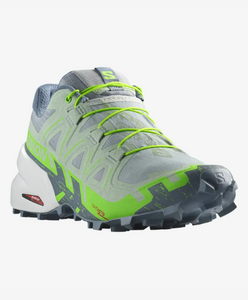 Salomon Women's Speedcross 6 Trail Running Shoes (Quarry/Green Gecko/Flint Stone)