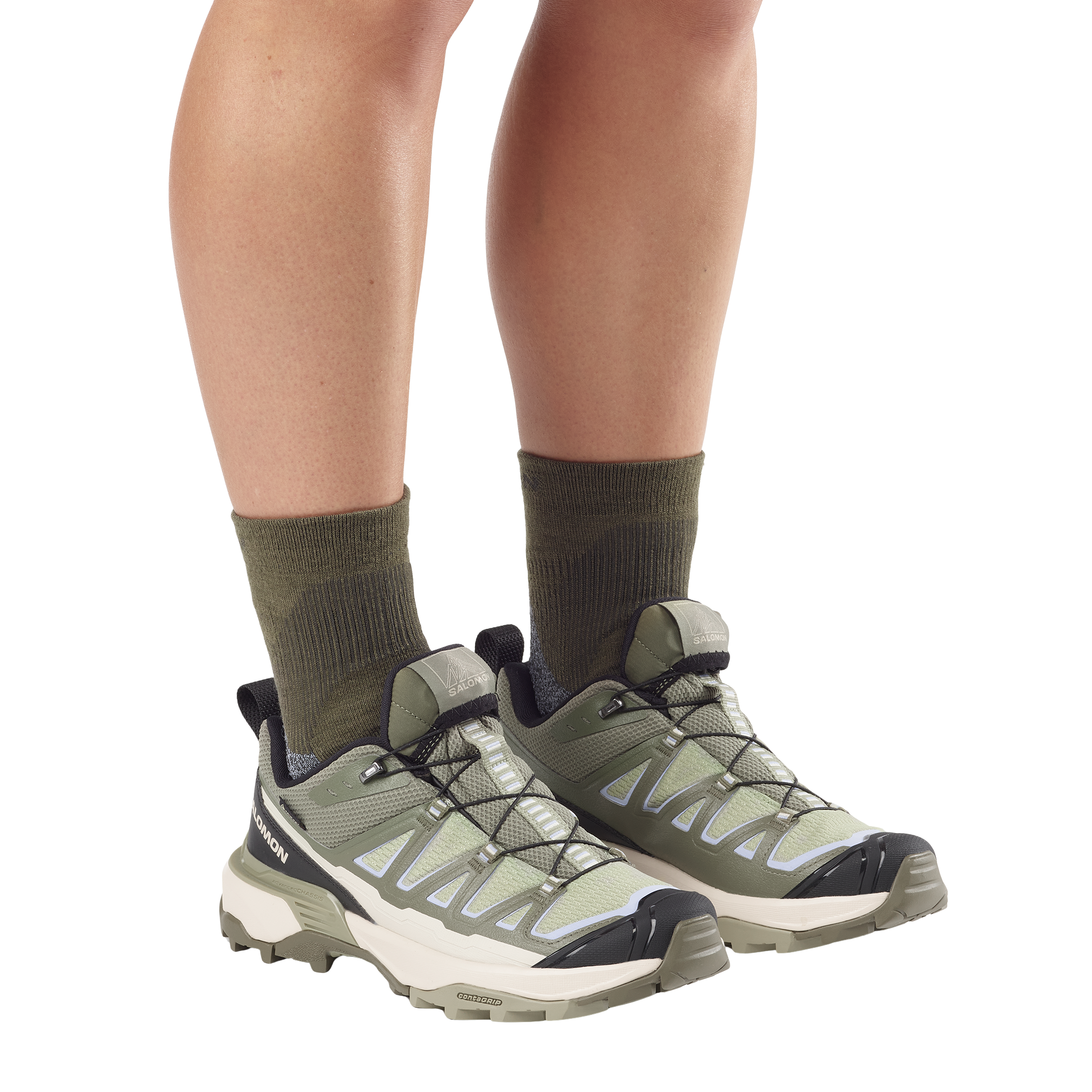 Salomon Women's X Ultra 360 Edge Gore-Tex Trail Shoes (Tea/Deep Lichen Green)