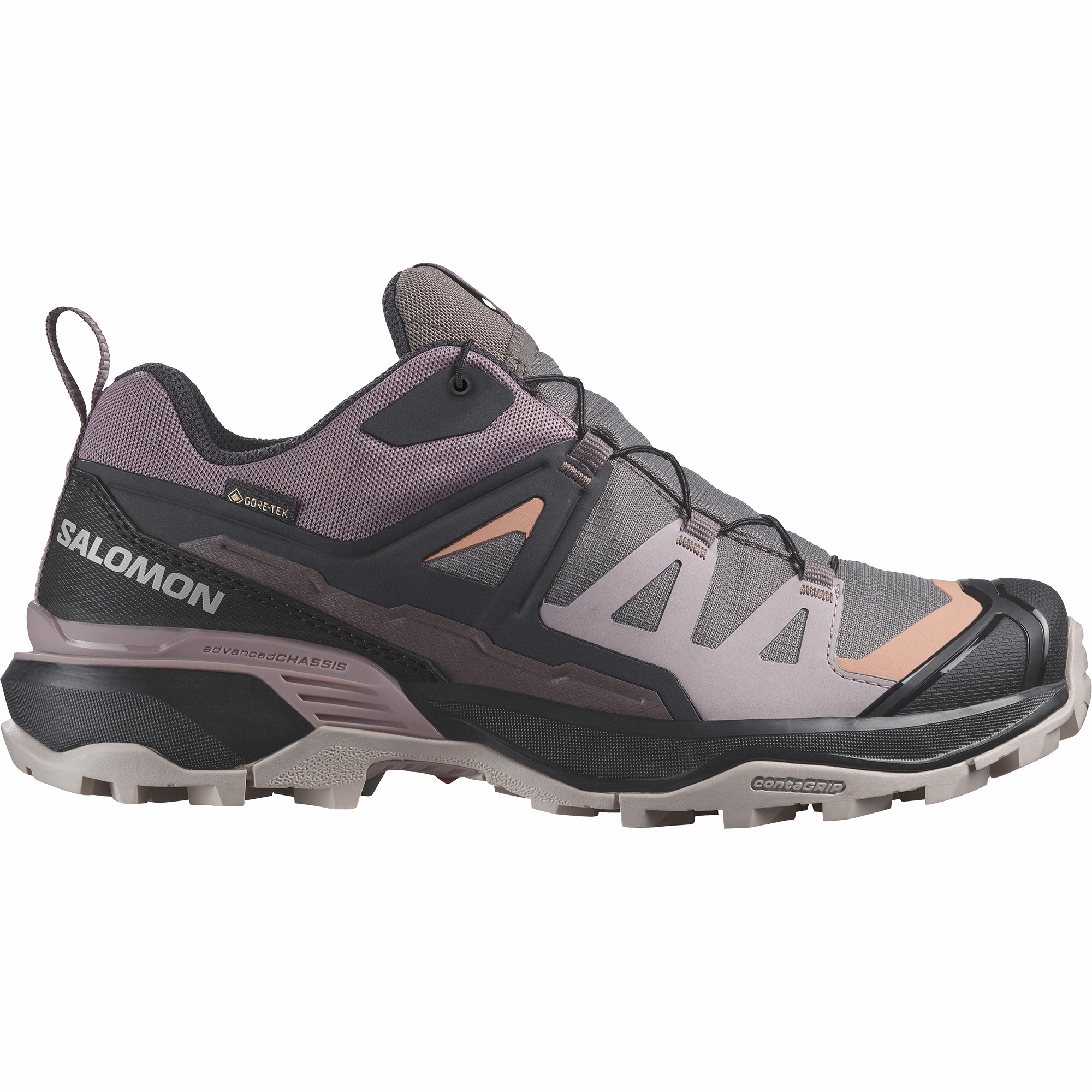 Salomon Women's X Ultra 360 Gore-Tex Hiking Trail Shoes Plum Kitten Phantom Cork L47449400