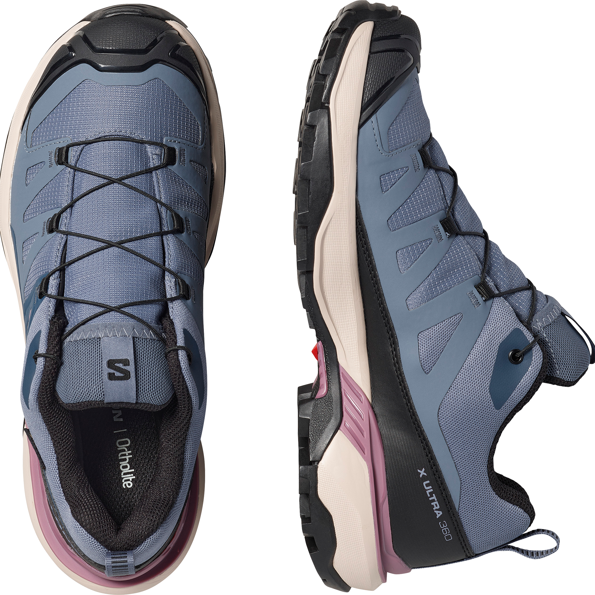 Salomon Women's X Ultra 360 Gore-Tex Trail Shoes (Spellbound/Grisaille/Dusky Orchid)