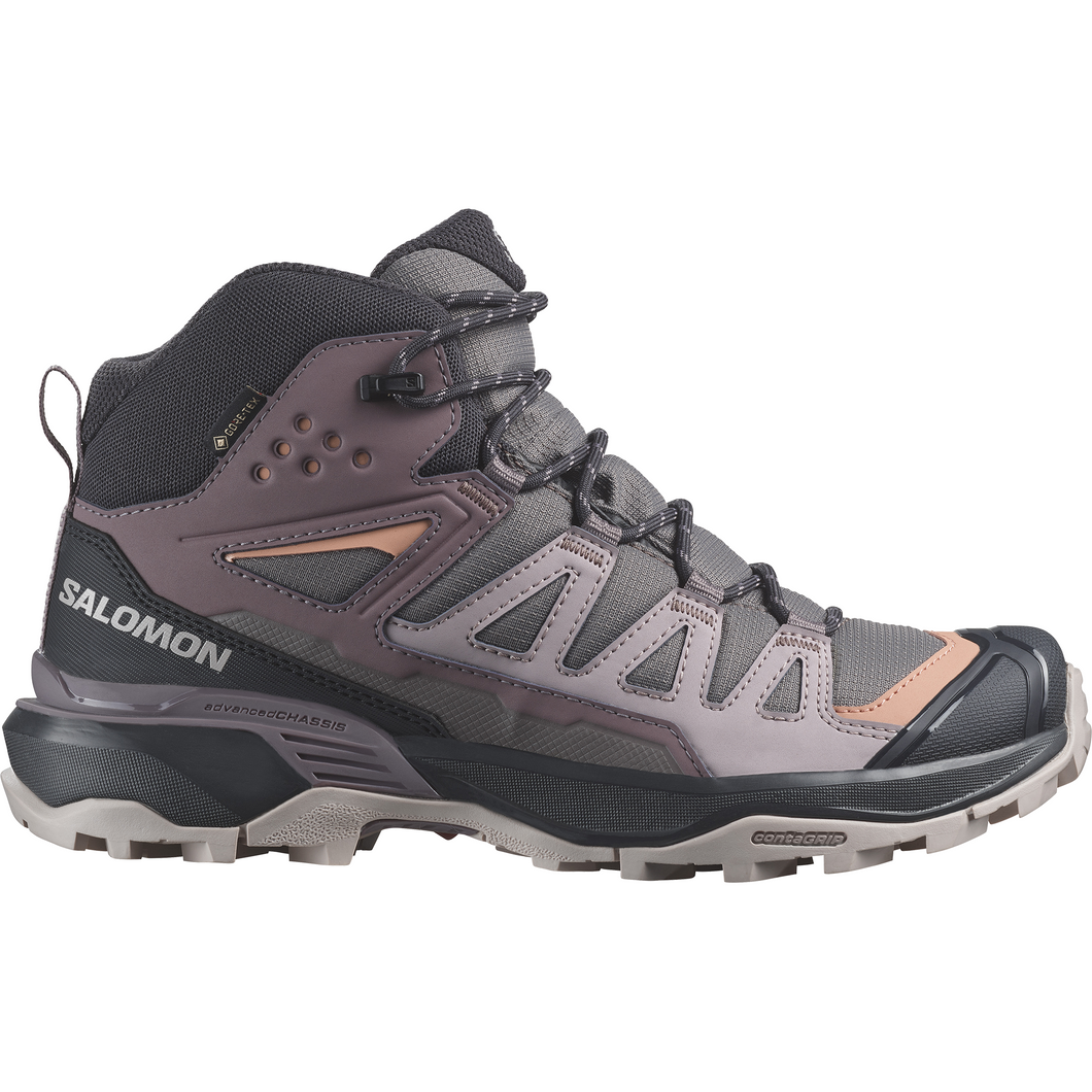 Salomon Women's X Ultra 360 Gore-Tex Mid Trail Boots (Plum Kitten/Phantom/Cork)