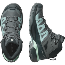 Load image into Gallery viewer, Salomon Women&#39;s X Ultra 360 Gore-Tex Mid Trail Boots (Turbulence/Carbon/Tourmaline)
