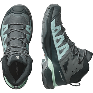 Salomon Women's X Ultra 360 Gore-Tex Mid Trail Boots (Turbulence/Carbon/Tourmaline)