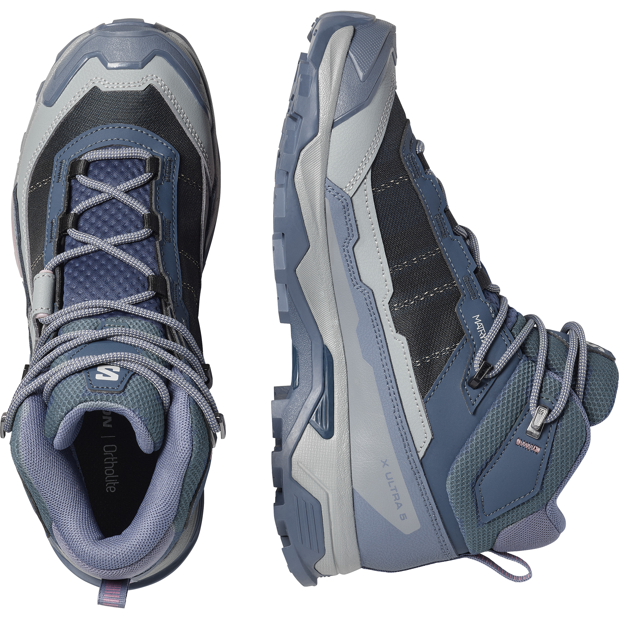 Salomon Women's X Ultra 5 Gore-Tex Mid Trail Boots (Spellbound/Monument/Dusky Orchid)