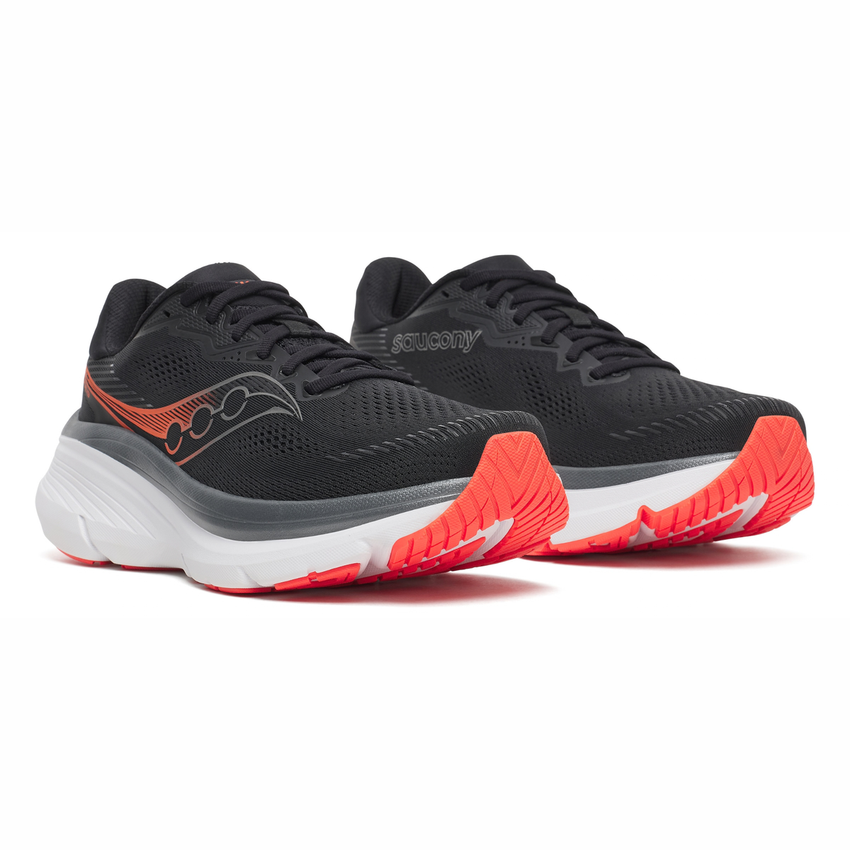 Saucony Men's Guide 19 Running Shoes (Black/Vizired)