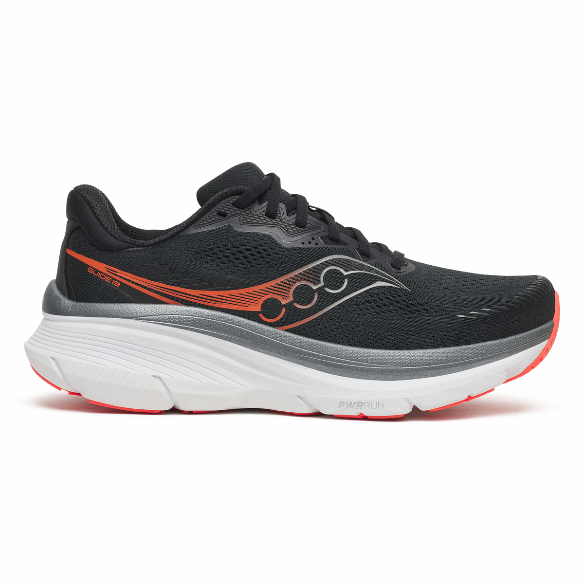 Saucony Men's Guide 19 Running Shoes (Black/Vizired)