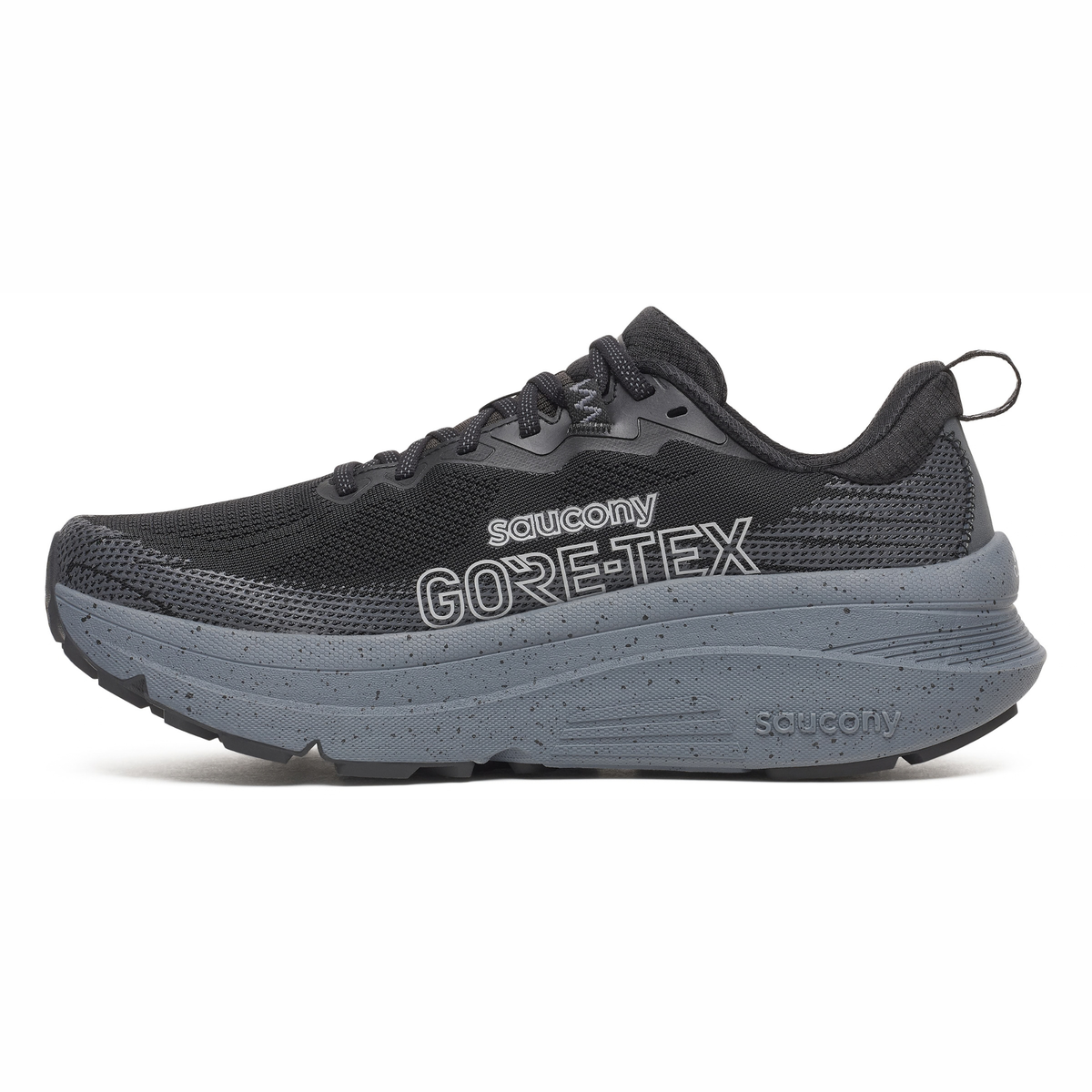 Saucony Men's Guide Trail Gore-Tex Trail Running Shoes (Black/Gunmetal)