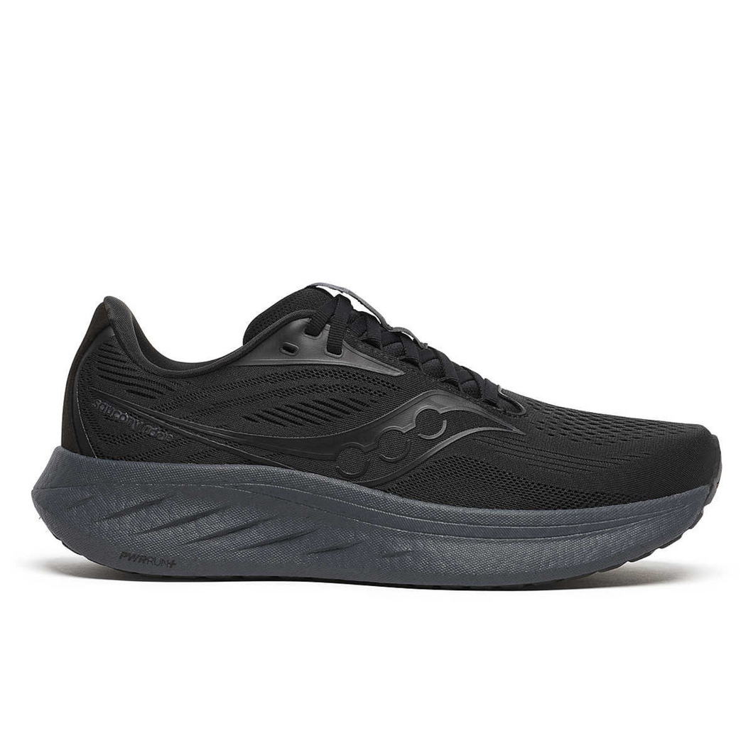 Saucony Men's Ride 18 Running Shoes (Black/Shadow)