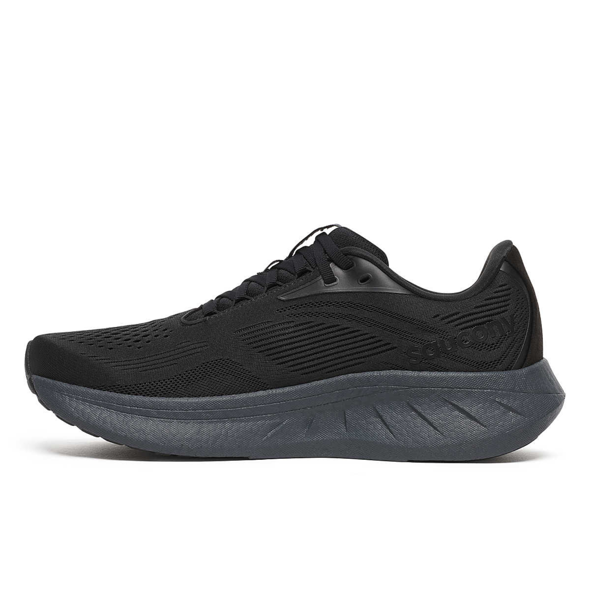 Saucony Men's Ride 18 Running Shoes (Black/Shadow)