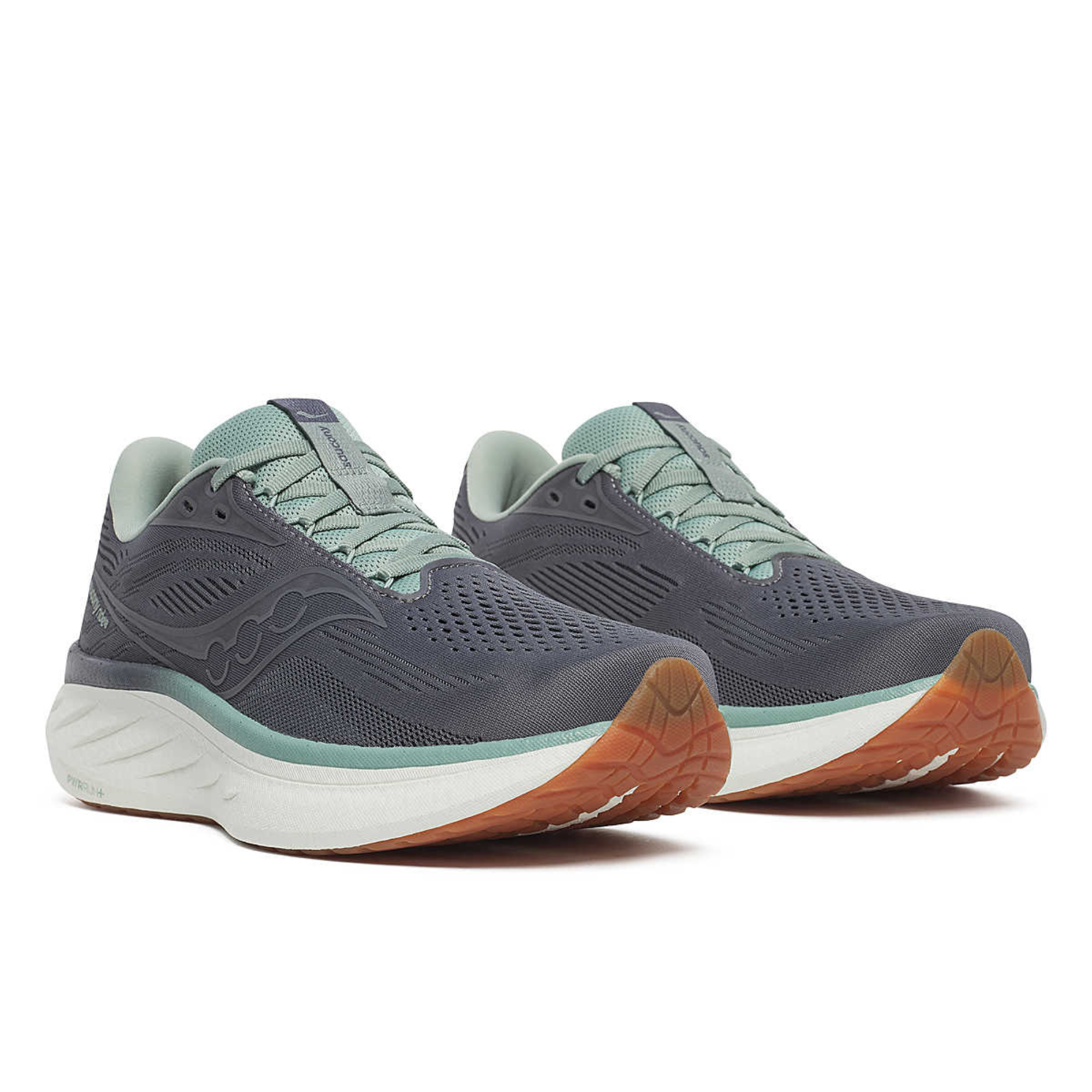 Saucony Men's Ride 18 Running Shoes (Carbon/Iceberg)