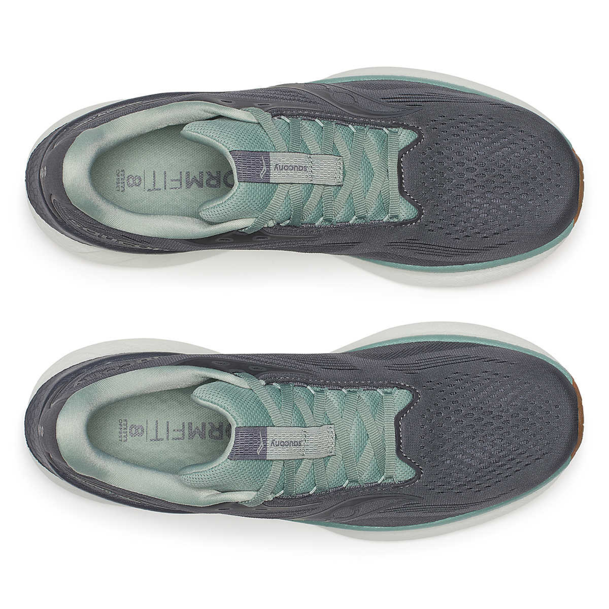 Saucony Men's Ride 18 Running Shoes (Carbon/Iceberg)