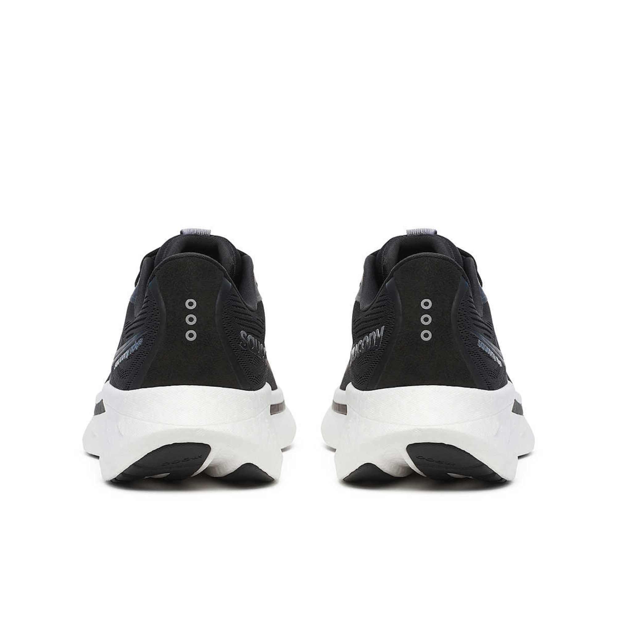 Saucony Men's Ride 18 Wide Fit Running Shoes (Black/White)